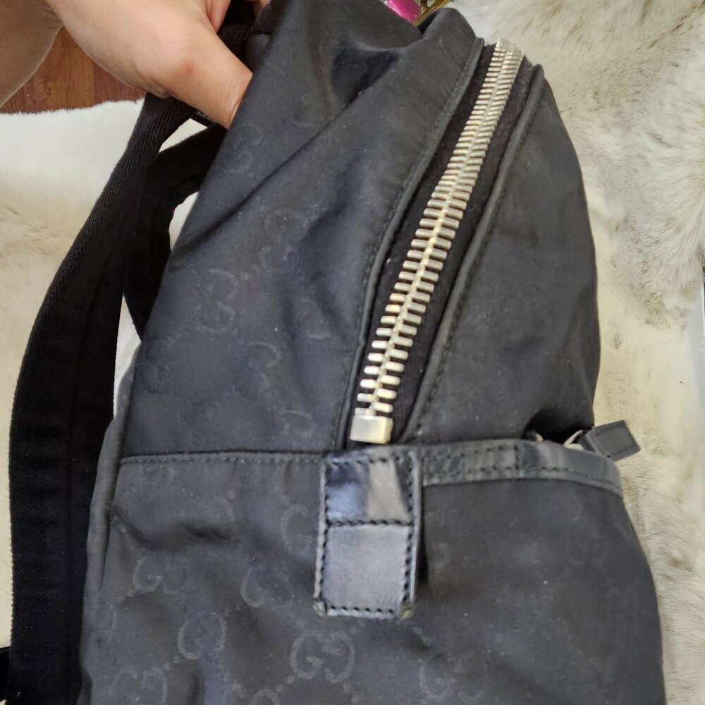 Gucci  Black Nylon backpack/rucksack - Picture 6 of 17